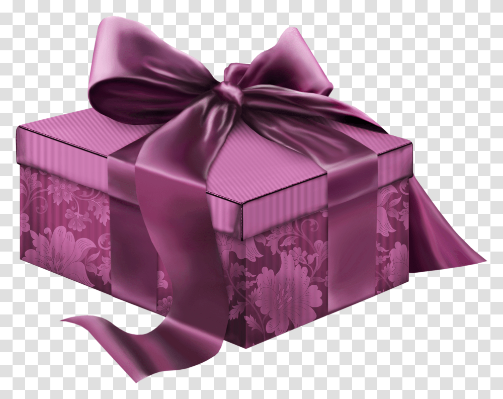 Purple Christmas Present Full Size Download Seekpng 3d Caja De Regalo, Gift, Box Transparent Png