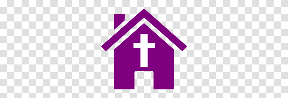 Purple Church House Clip Art, First Aid, Cross, Logo Transparent Png