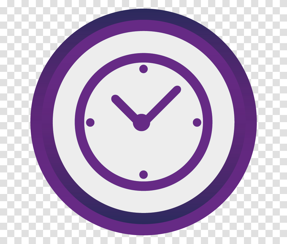 Purple Circle Clock Icon Purple, Analog Clock, Rug, Wall Clock Transparent Png