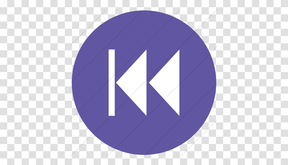 Purple Classica Skip Back Arrow Icon Vertical, Logo, Symbol, Trademark, Word Transparent Png