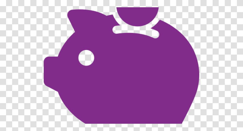 Purple Clipart Money Vector Piggy Bank Icon Transparent Png