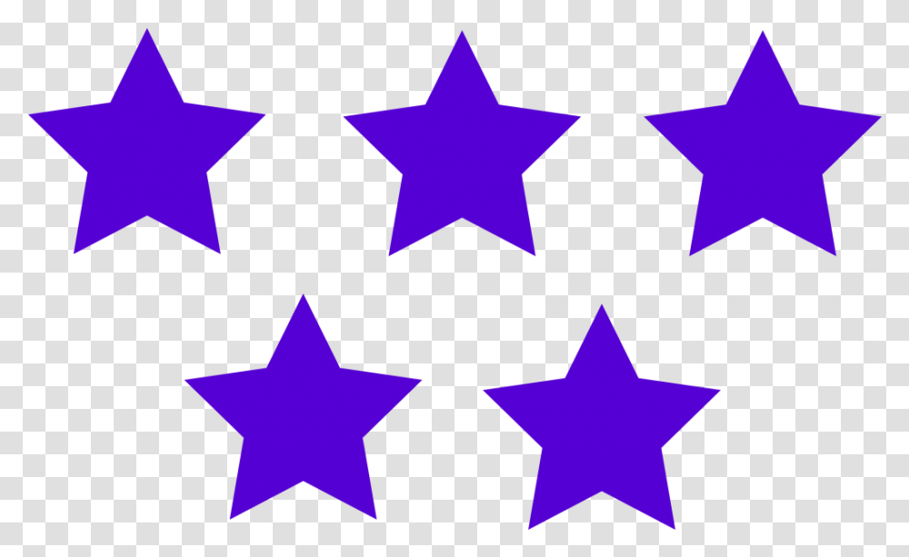 Purple Clipart Stars 5 Stars Clipart, Star Symbol, Cross Transparent Png