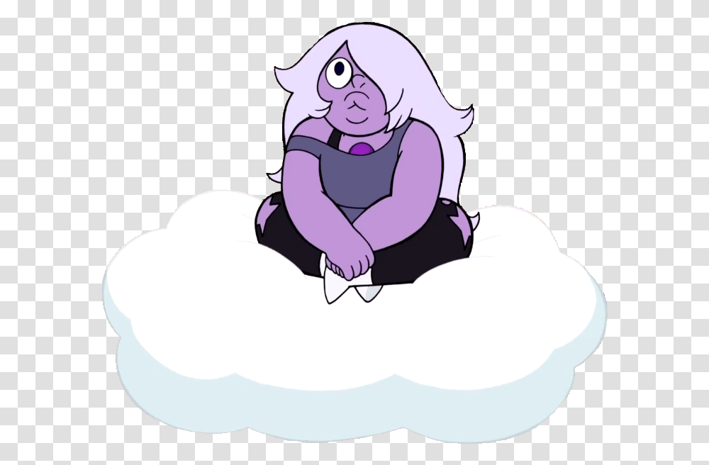 Purple Cloud Steven Universe Amethyst, Cushion, Water, Tubing, Person Transparent Png