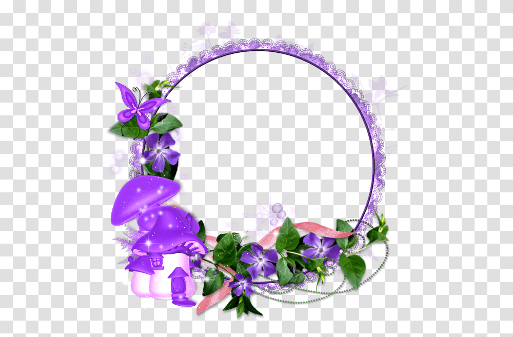 Purple Cluster Frame, Floral Design, Pattern Transparent Png