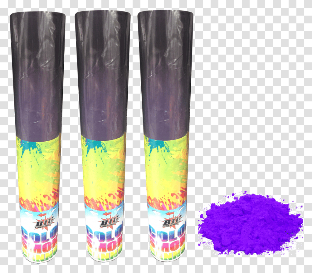 Purple Color Smoke Cannon 40cm Cannon Colors Smoke, Cylinder, Bottle, Beer, Alcohol Transparent Png