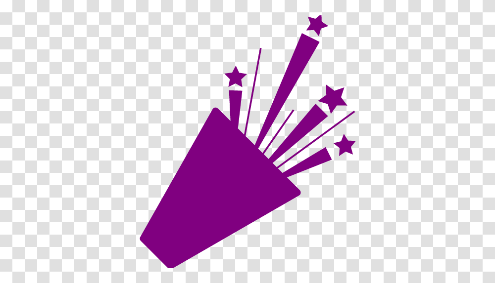 Purple Confetti 3 Icon Party Icon Red, Triangle, Graphics, Weapon, Weaponry Transparent Png