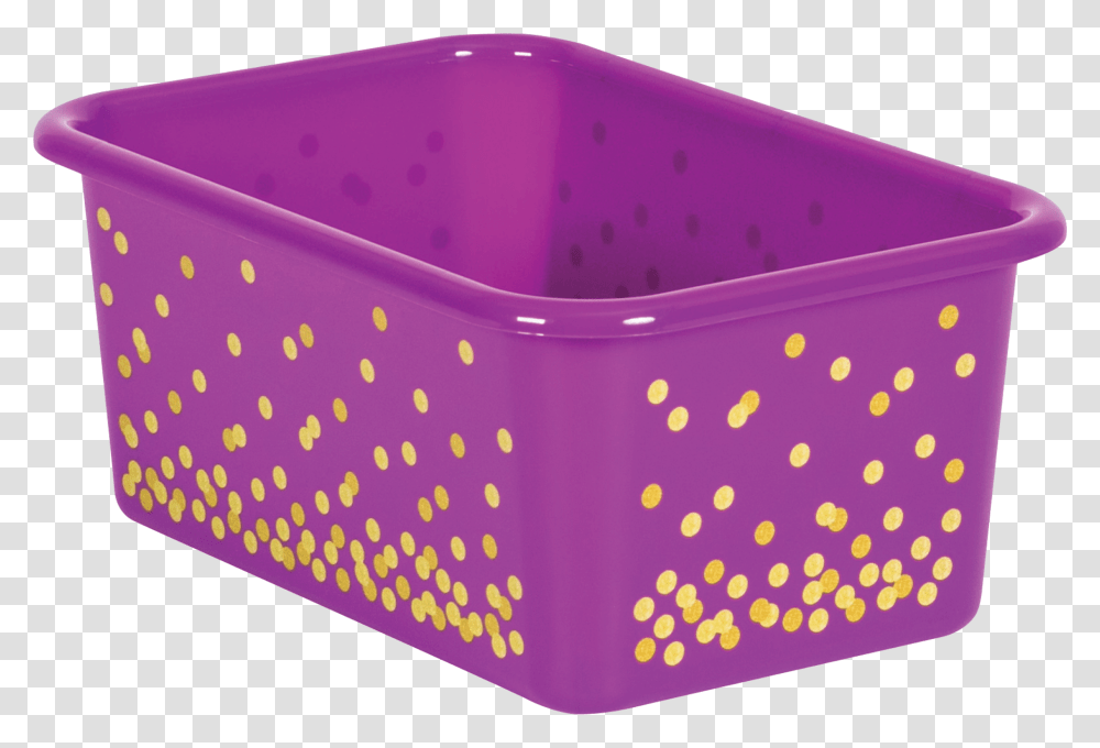 Purple Confetti Small Plastic Storage Bin Plastic, Basket, Jacuzzi, Tub, Hot Tub Transparent Png
