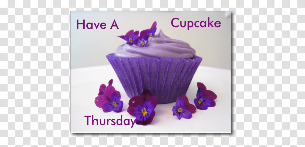 Purple Cupcake, Cream, Dessert, Food, Birthday Cake Transparent Png
