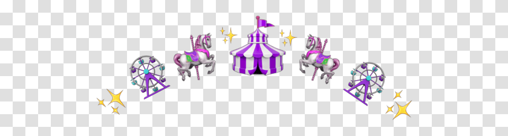 Purple Cute Sparkle Aesthetic Circus Carnival Illustration, Leisure Activities, Lighting, Star Symbol, Lamp Transparent Png