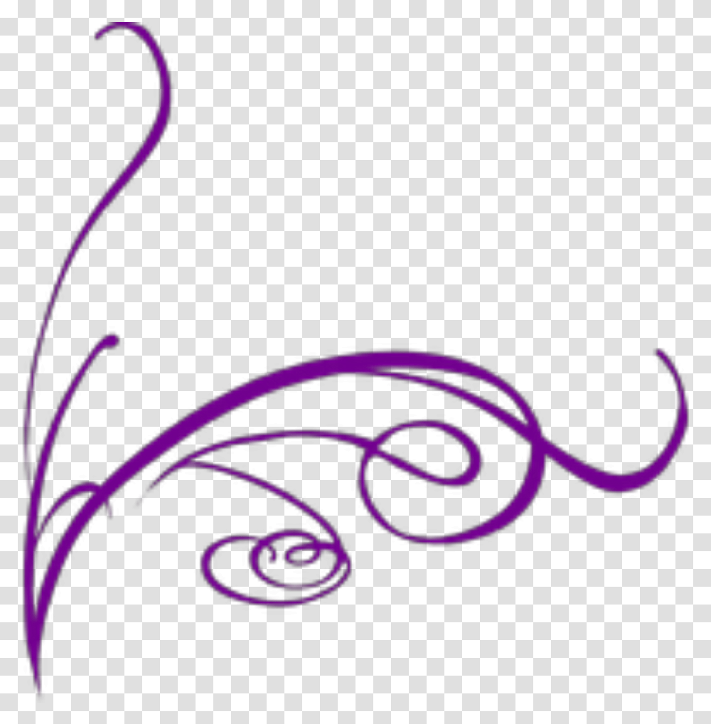 Purple Decorative Lines Black Design Background, Floral Design, Pattern Transparent Png