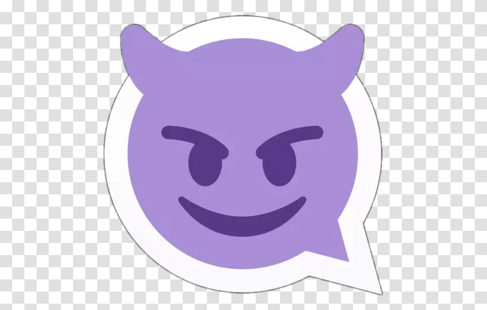 Purple Devil Emoji Emoji Cruel, Diaper, Mammal, Animal, Hat Transparent Png