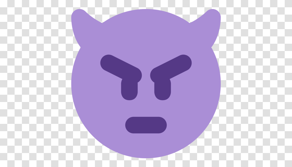 Purple Devil Emoji Picture Devil Emoji Twitter, Piggy Bank, Mammal, Animal Transparent Png