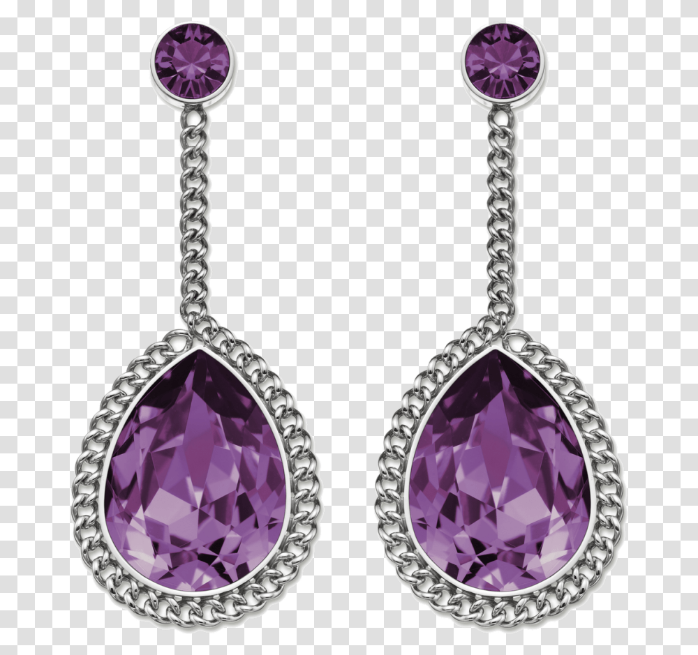 Purple Diamond Earrings Image Jewelry, Ornament, Accessories, Accessory, Amethyst Transparent Png