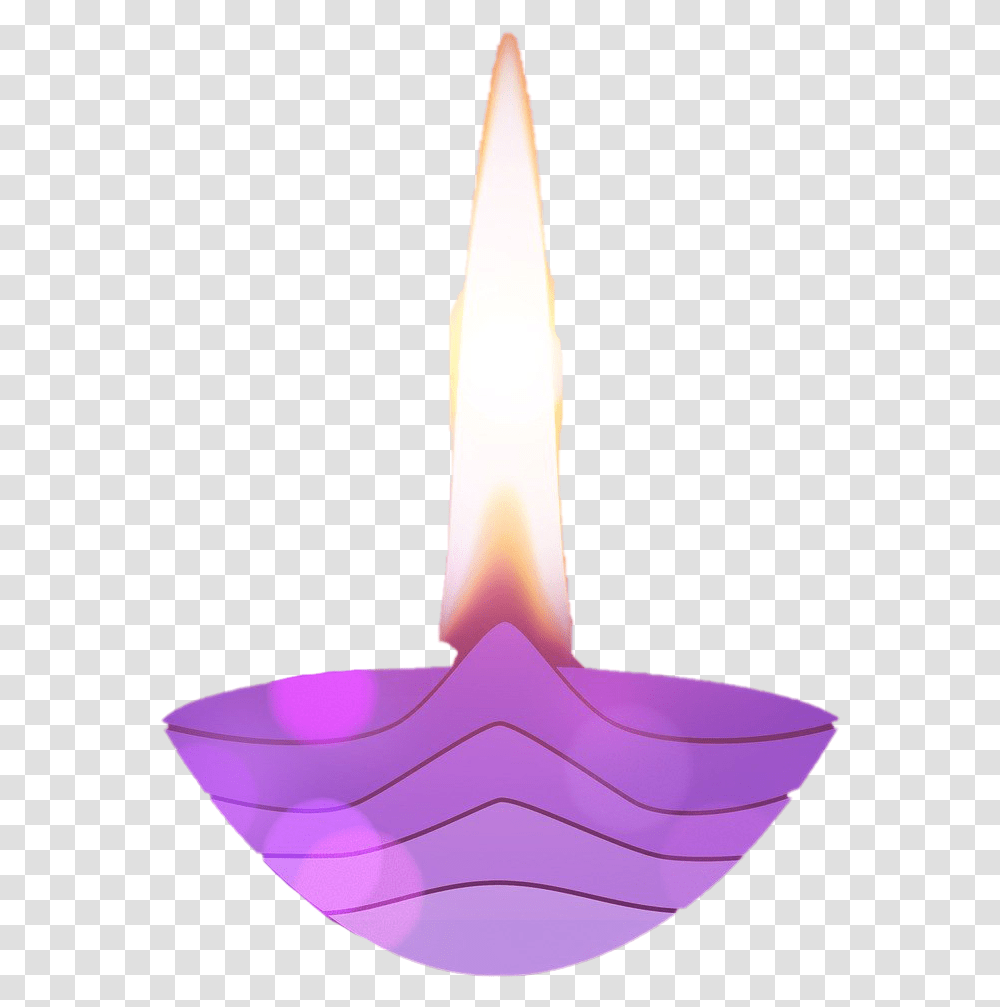Purple Diya Vertical, Lamp, Candle, Fire, Flame Transparent Png
