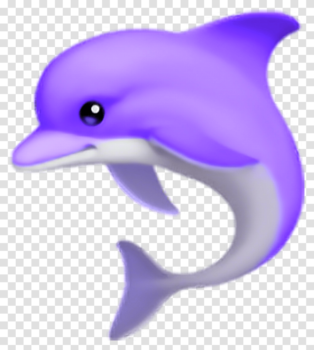 Purple Dolphin Emoji Cute Tumblr Aesthetic Dolphin Emoji, Mammal, Sea Life Transparent Png