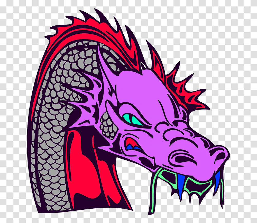 Purple Dragon Head Transparent Png