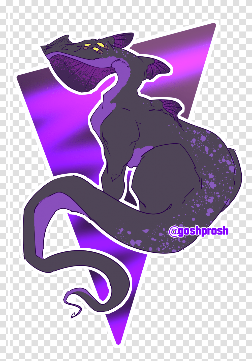 Purple Dragon Illustration, Poster, Advertisement Transparent Png