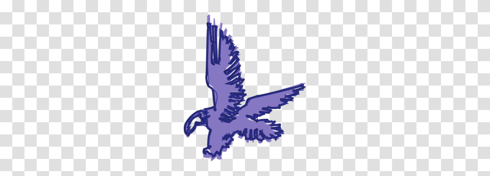 Purple Eagle Scribble Clip Art For Web, Flying, Bird, Animal, Jay Transparent Png