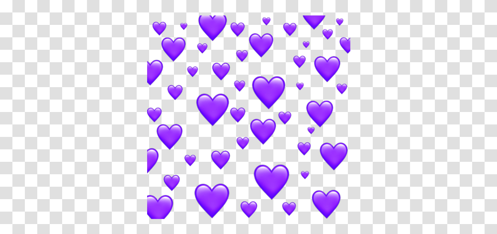 Purple Emoji Blue And Purple Hearts, Confetti, Paper Transparent Png