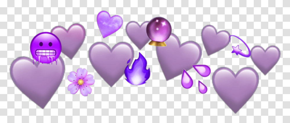 Purple Emoji Crown Ftestickers Freetoedit Remixit Heart, Light, Plant Transparent Png
