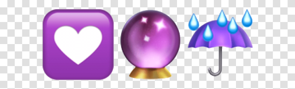 Purple Emoji Globe Rain Umbrella Heart Heart Emoji Emojis Tumblr Iphone, Lamp, Ball, Sphere Transparent Png
