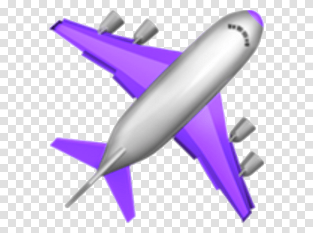 Purple Emoji Tumblr Travel Plane Ios Airplane Emoji, Plot, Aircraft, Vehicle, Transportation Transparent Png