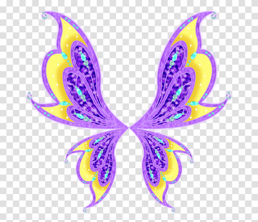 Purple Enchantix Wings, Pattern, Ornament, Fractal, Paisley Transparent Png