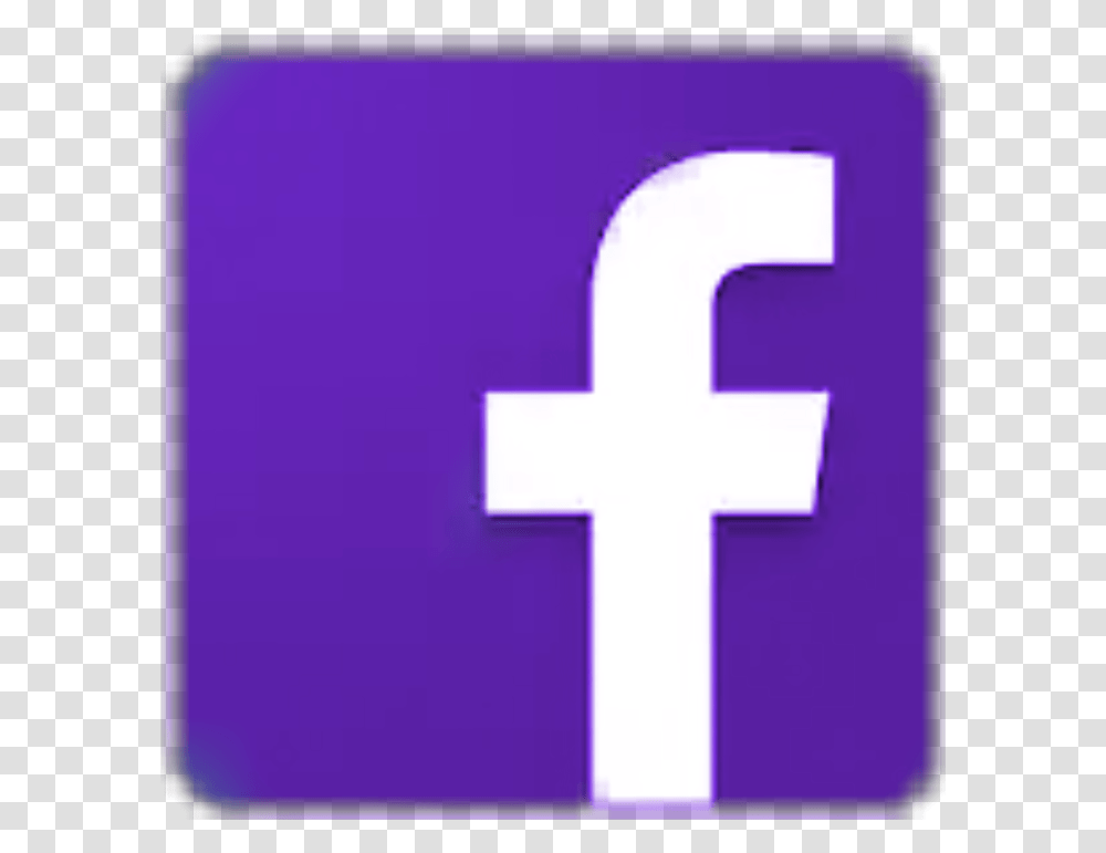 Purple Facebook Cross, First Aid, Furniture, Cabinet Transparent Png