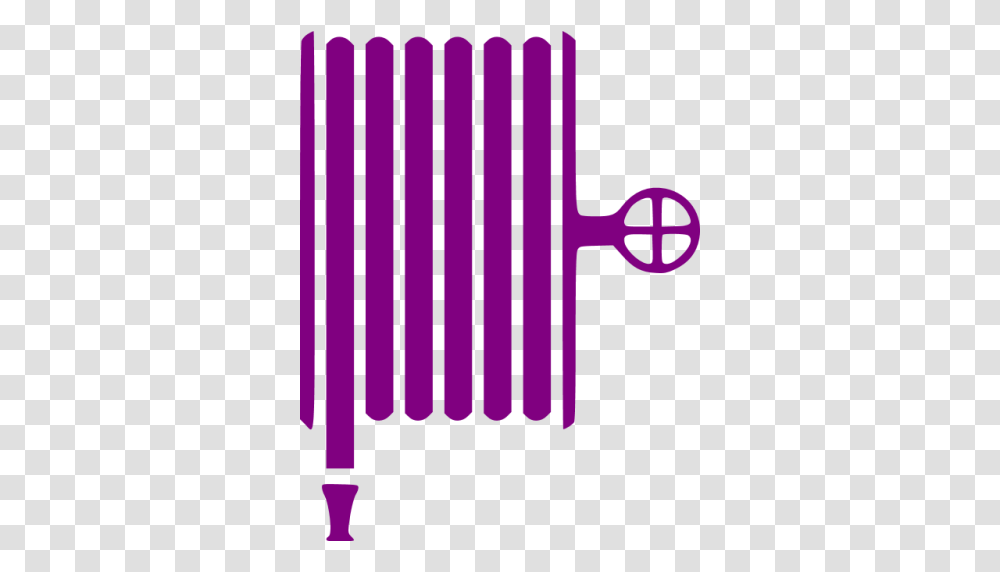 Purple Fire Hose Icon, Gate, Radiator, Silhouette Transparent Png