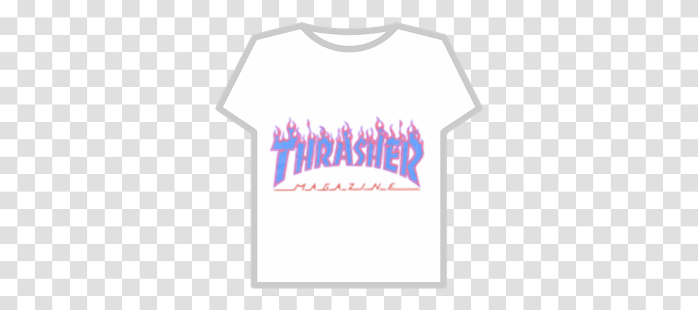Purple Fire Thrasher Logo Roblox Flame Thrasher Logo, Clothing, Apparel, T-Shirt, Text Transparent Png