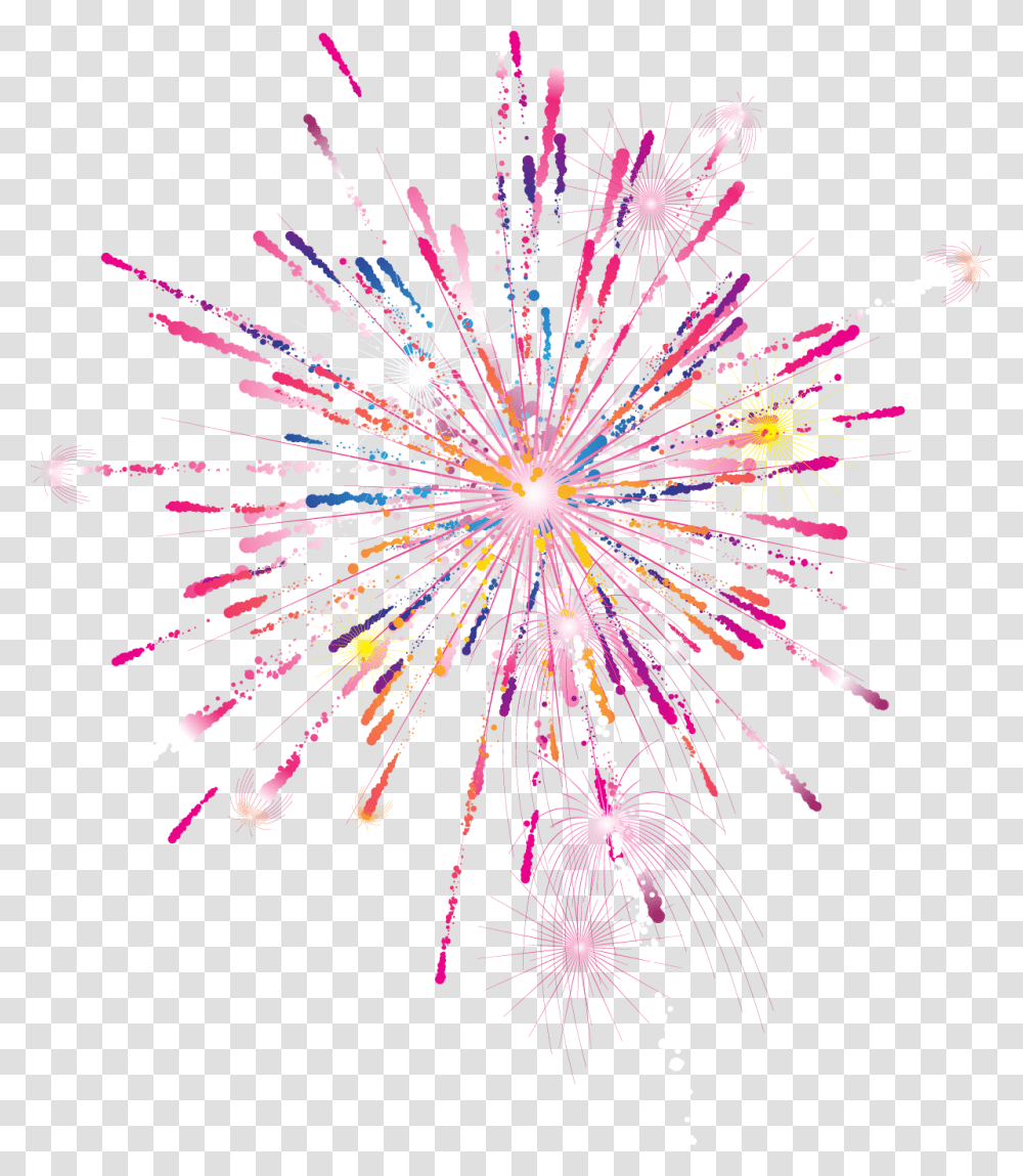 Purple Fireworks, Nature, Outdoors, Night, Confetti Transparent Png