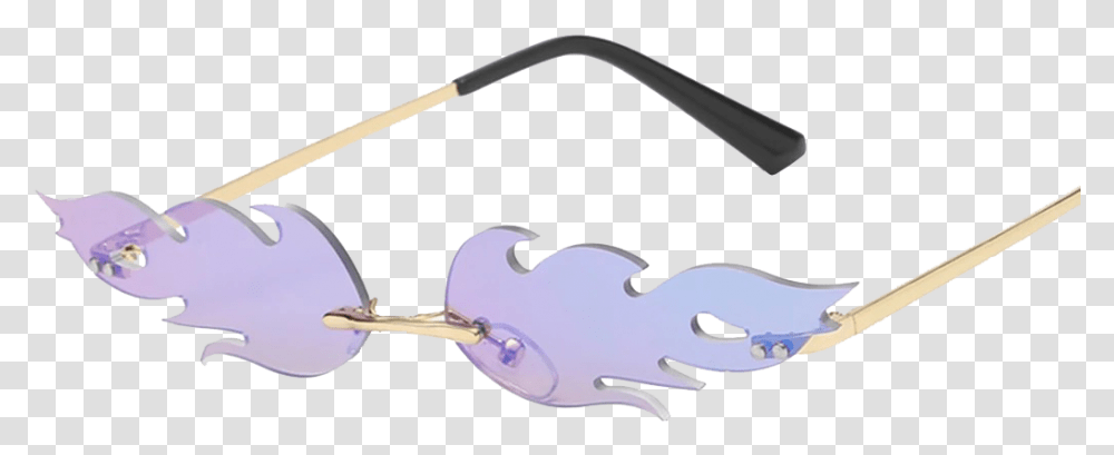Purple Flame Glasses, Bow, Slingshot, Tool Transparent Png
