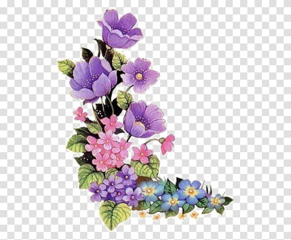 Purple Floral Border Free Image Arts, Anemone, Flower, Plant, Blossom Transparent Png