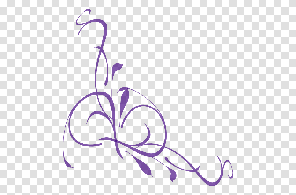 Purple Flower Border, Floral Design, Pattern Transparent Png
