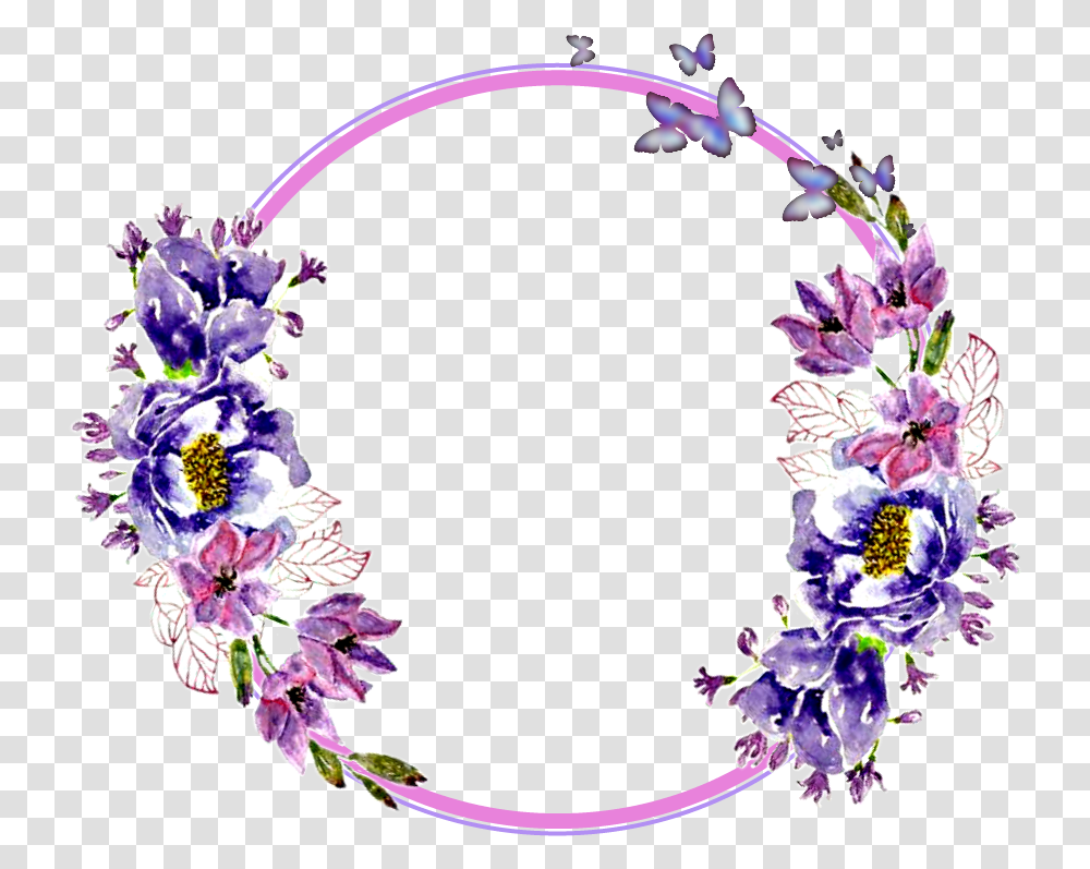 Purple Flower Circle Purple Flower Wreath Clipart, Plant, Blossom, Graphics, Floral Design Transparent Png