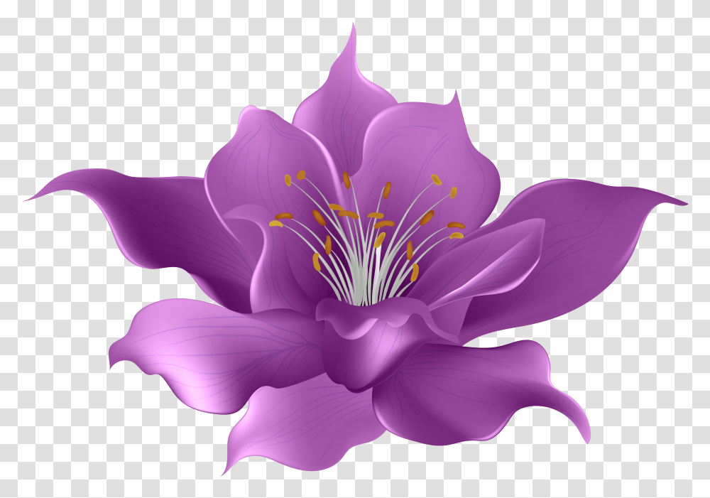 Purple Flower Clip Art Clipart Background Transparent Png