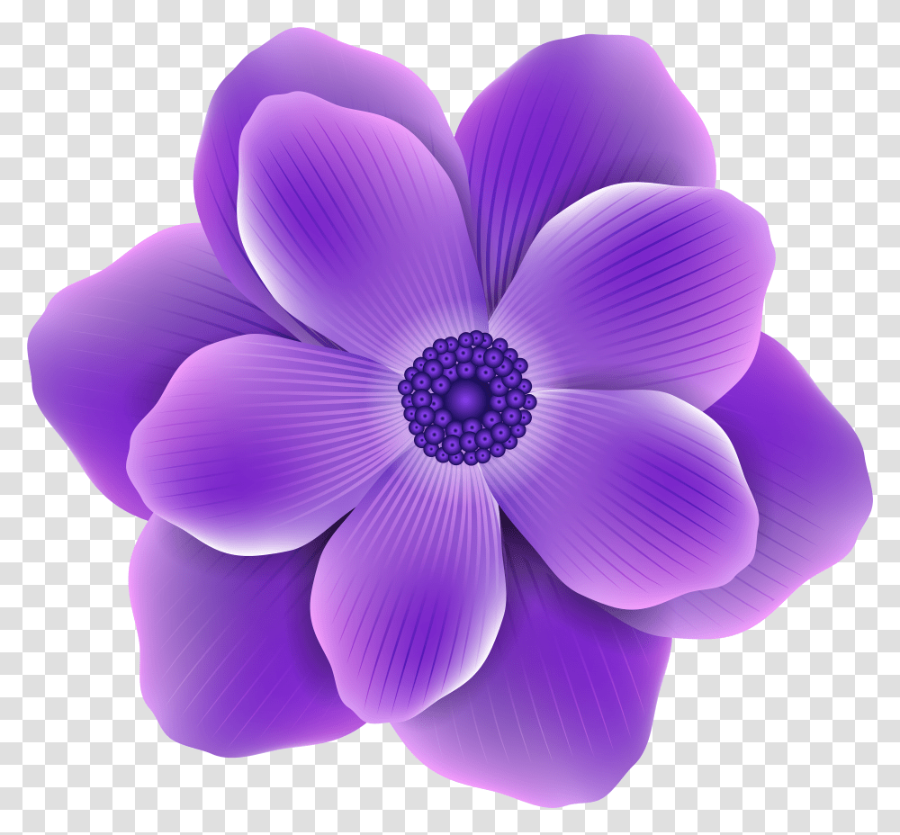 Purple Flower Clip Art Image Purple Flower Background Transparent Png