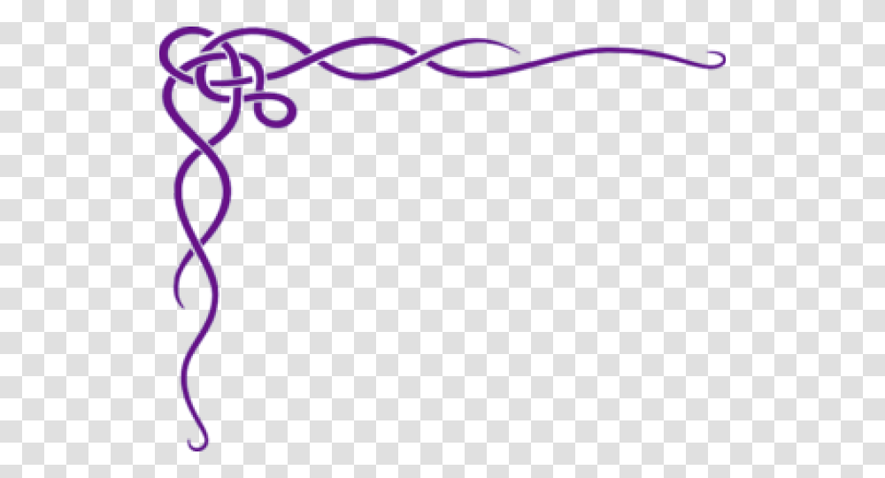 Purple Flower Clipart Border Purple Border Clipart, Knot Transparent Png