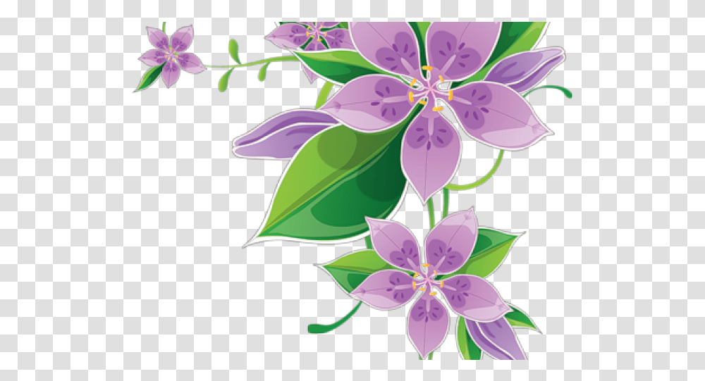 Purple Flower Clipart Corner Border Pastel Corner Design Of Flowers, Floral Design, Pattern, Plant Transparent Png