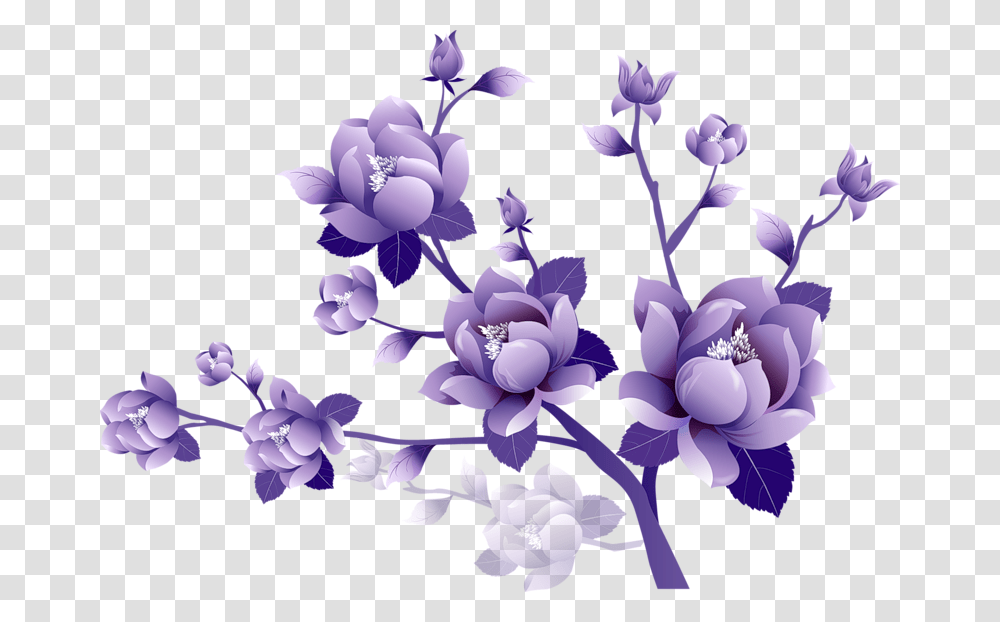 Purple Flower Clipart No Background, Plant, Floral Design, Pattern Transparent Png