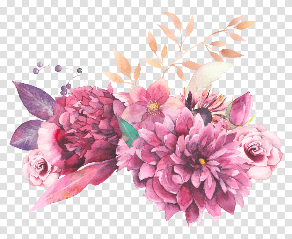 Purple Flower Clipart Painted Watercolor Clipart Flowers Watercolor Carnation Flower,  Transparent Png