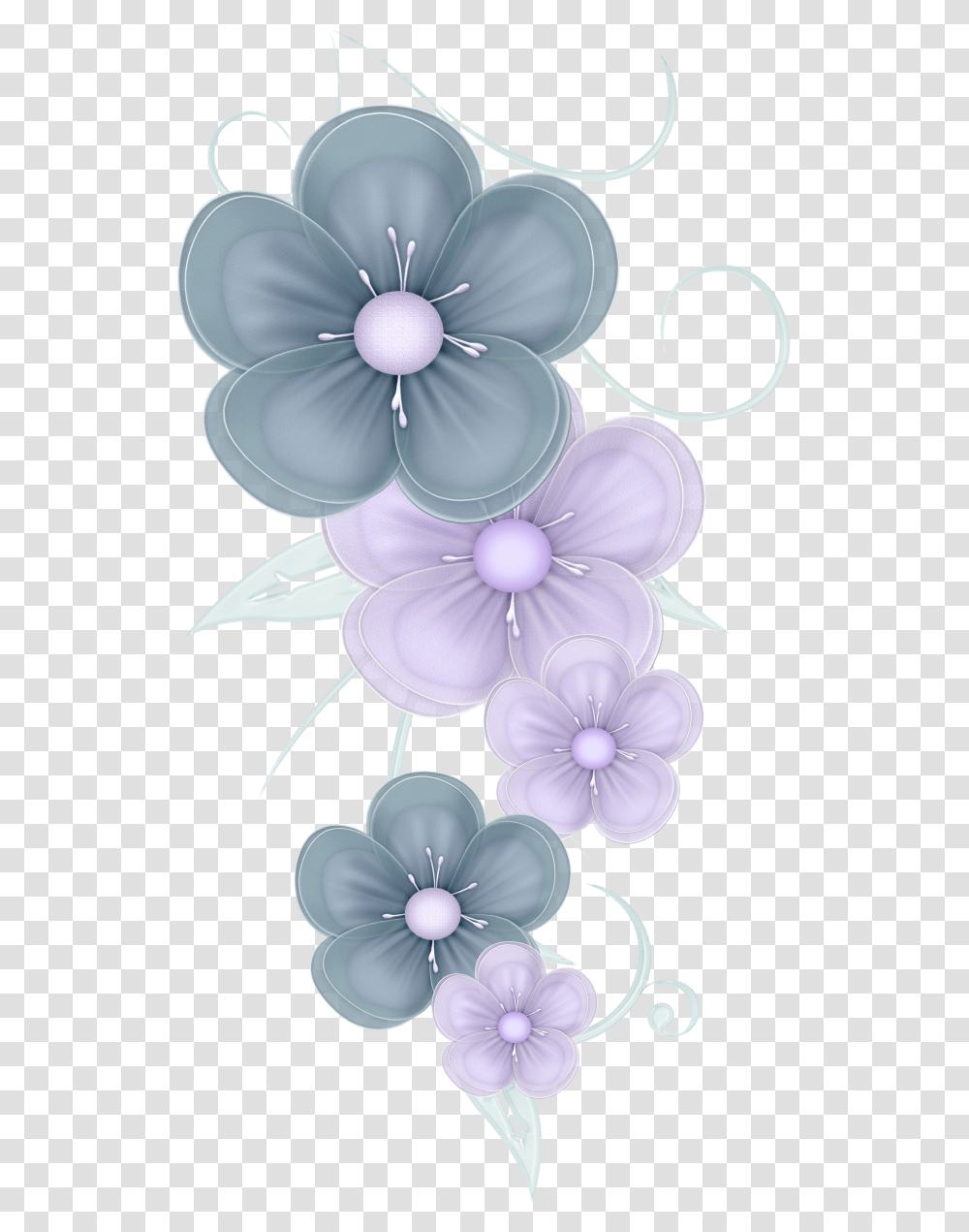 Purple Flower Cute, Floral Design, Pattern Transparent Png