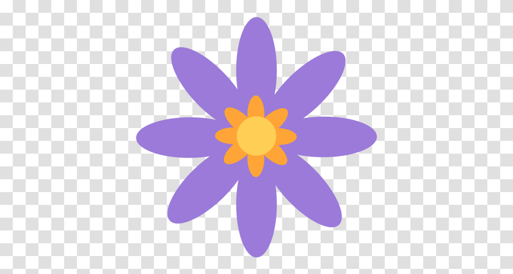 Purple Flower Lesser Petals Flat & Svg Role Of Intermediaries In Service Marketing, Plant, Blossom, Daisy, Daisies Transparent Png