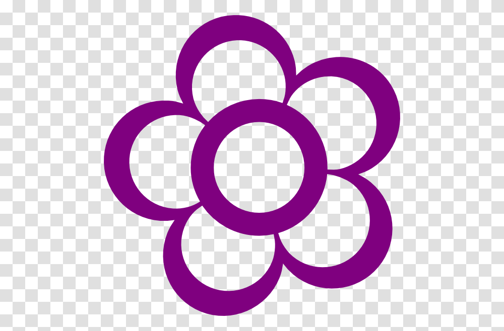 Purple Flower Outline Clip Art For Web, Logo, Trademark Transparent Png