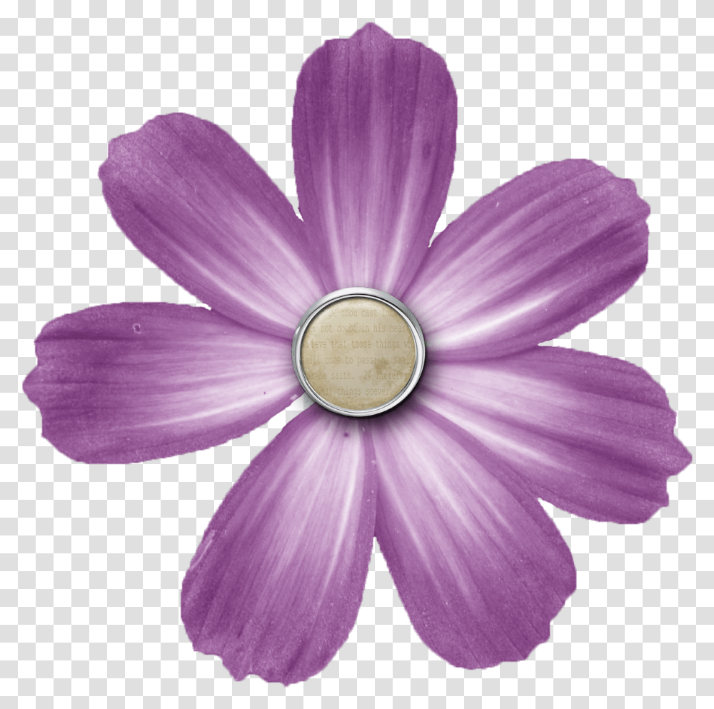 Purple Flower Scrapbook Flower, Petal, Plant, Blossom, Daisy Transparent Png