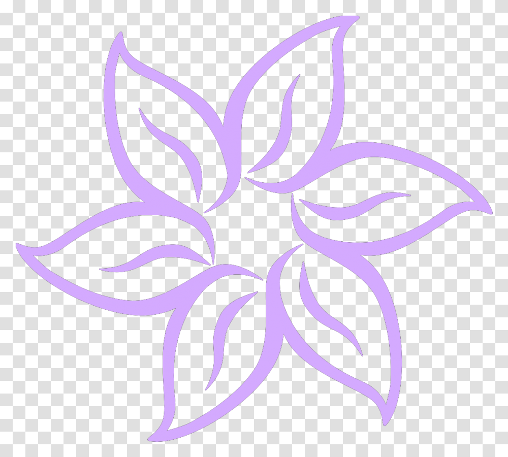 Purple Flower Svg Vector Clip Art Svg Clipart Drawing Simple Floral Design, Graphics, Pattern, Painting Transparent Png
