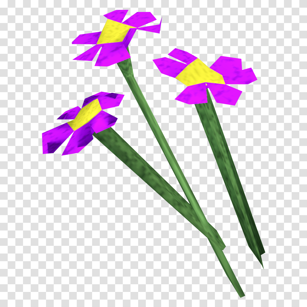 Purple Flowers Runescape Flowers, Plant, Blossom, Paper, Art Transparent Png