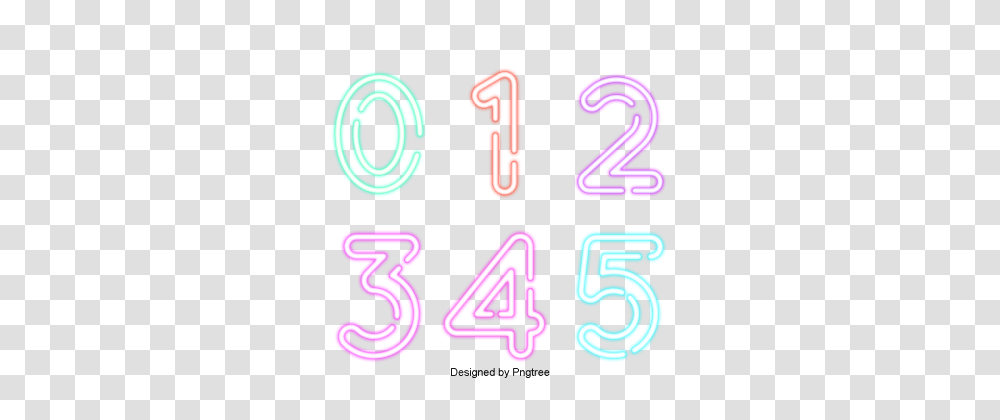 Purple Fluorescent Numbers Numbers Clipart Fluorescent Light Transparent Png