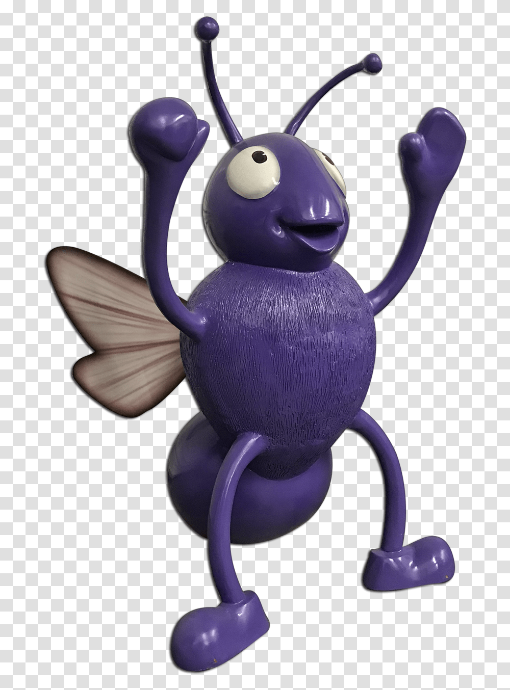 Purple Flying Bug Figurine, Toy, Animal, Pottery, Sea Life Transparent Png
