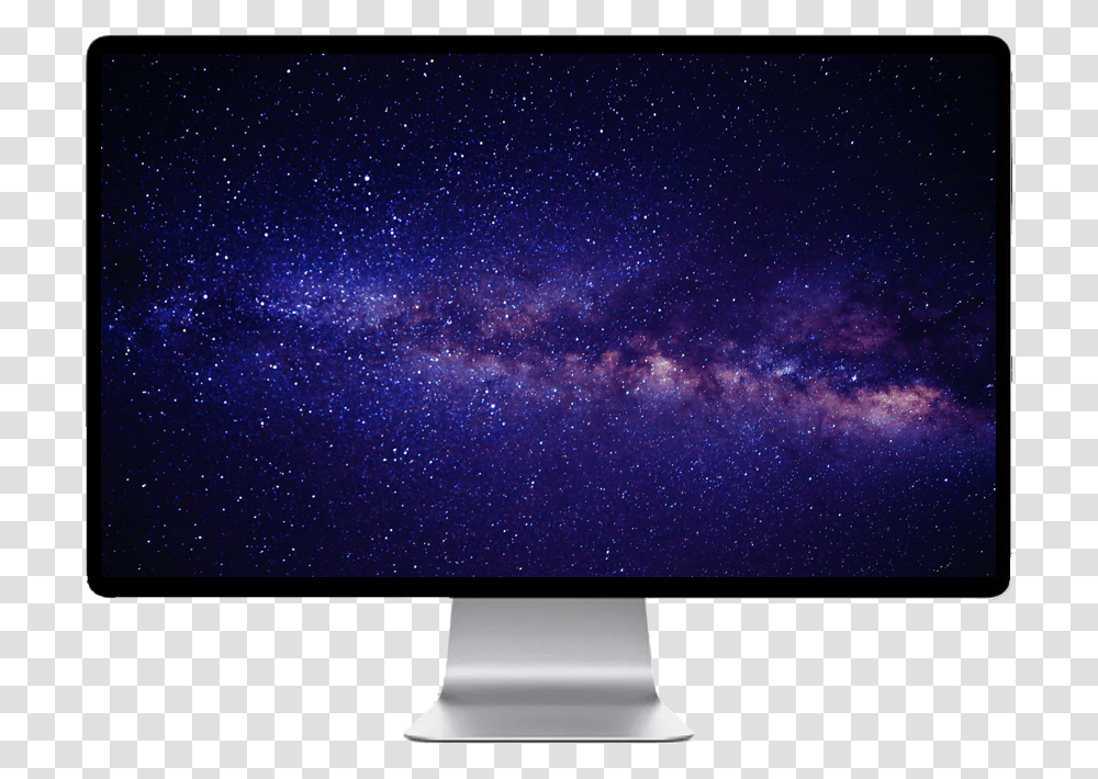 Purple Galaxy, Monitor, Screen, Electronics, LCD Screen Transparent Png